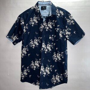 Craft flow floral button down shirt M